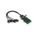 Moxa CP-114EL-I-DB25M 4 Port PCIe Board, w/ DB25M Cable, RS-23